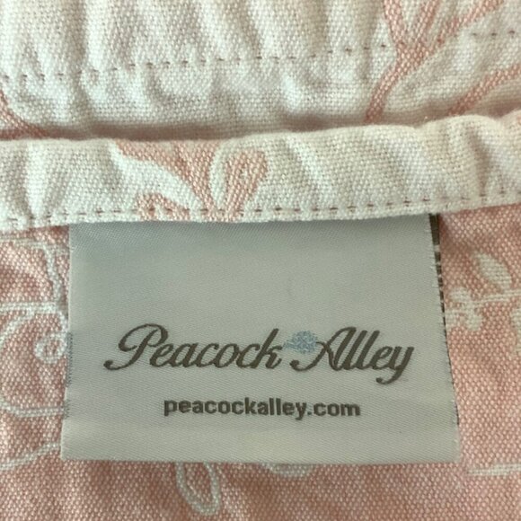 Peacock Alley Bird Print Baby Girls Blanket Pink & White Cotton Made In Portugal - Picture 7 of 8